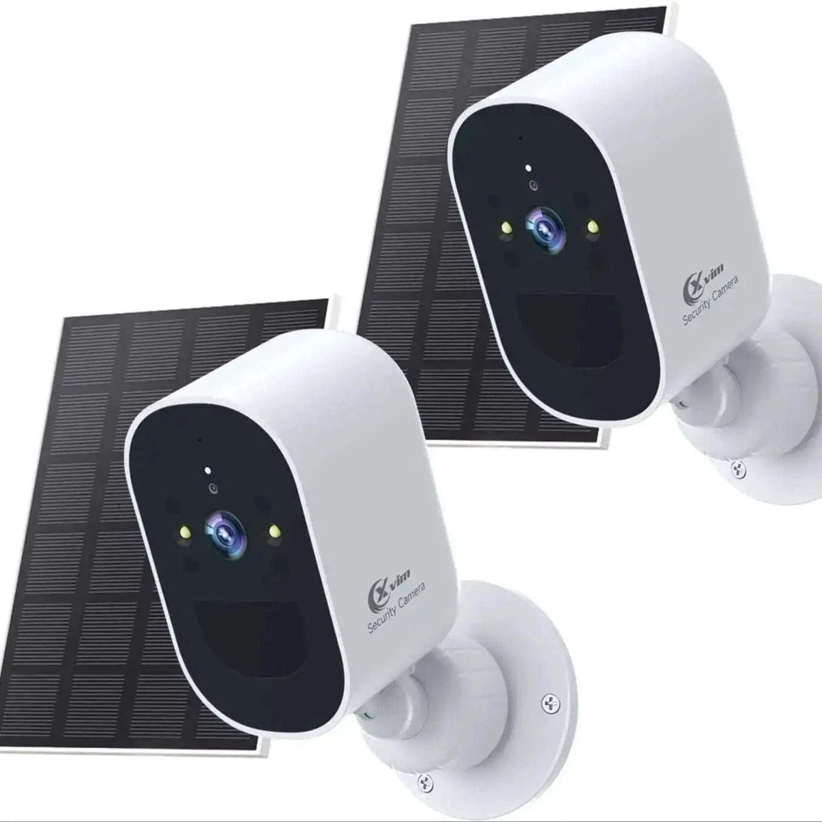 1080P 2-Pack Solar Security Camera Wireless Outdoor Battery Powered-2Pack Cam NO Card / UK Plug