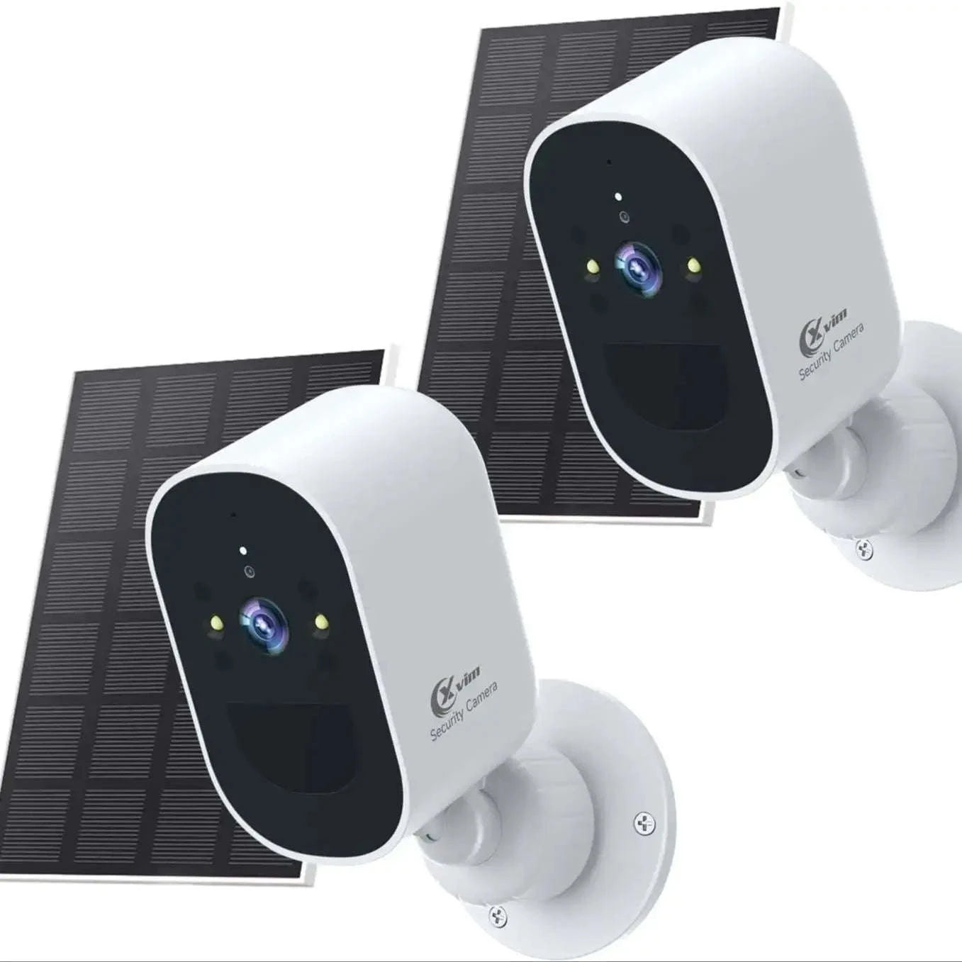 1080P 2-Pack Solar Security Camera Wireless Outdoor Battery Powered-2Pack Cam NO Card / UK Plug