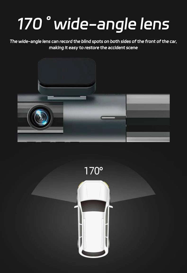1080P 3-Way WiFi Dash Cam Front Inside Rear with Night Vision-front inside rear / United States