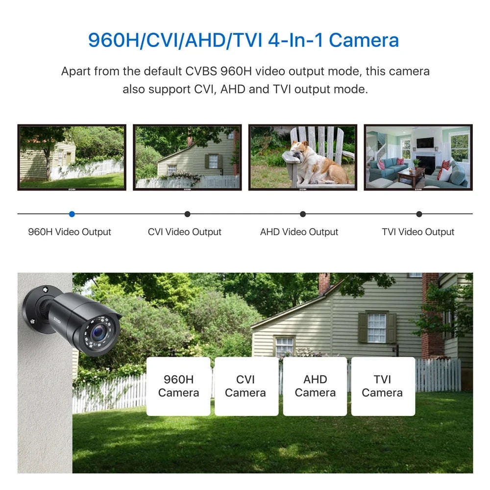 1080P 4 Pack HD-TVI Bullet Security Cameras-Black / spain