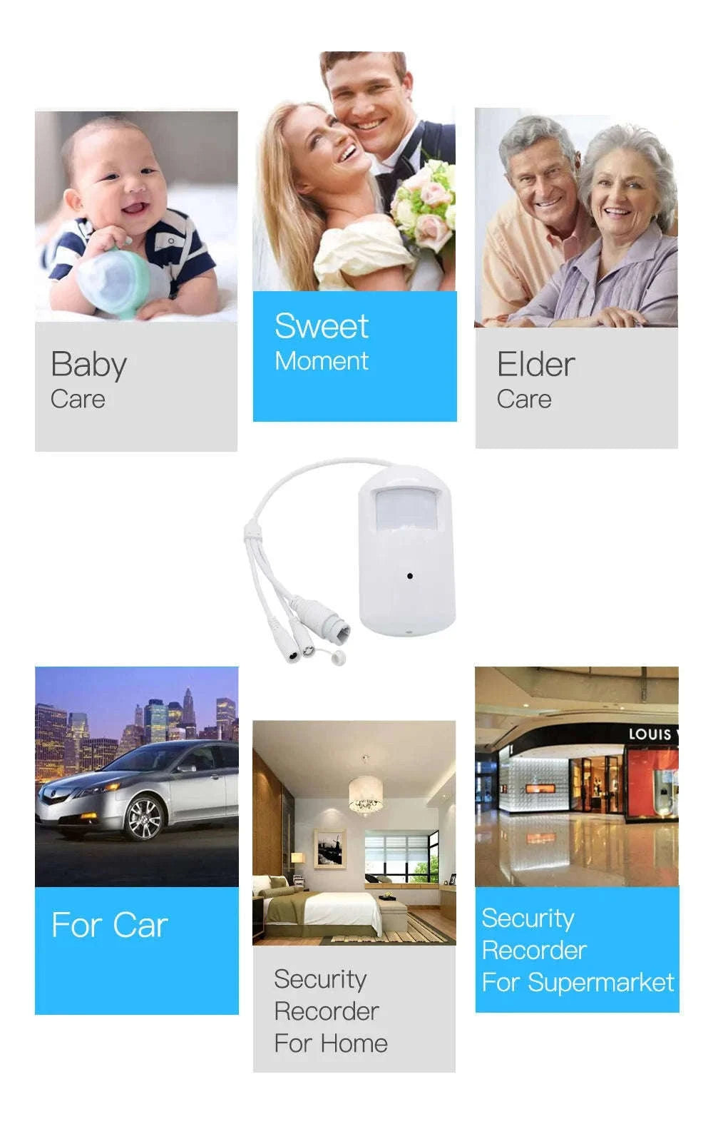 1080P/5MP Indoor WiFi IP Security Camera with 940nm Night Vision-5MP 32G TF Card / 3.6mm