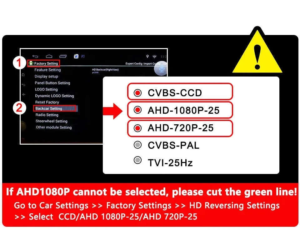 1080P/720P Car Rear View Camera with Night Vision-Dial code 1080P