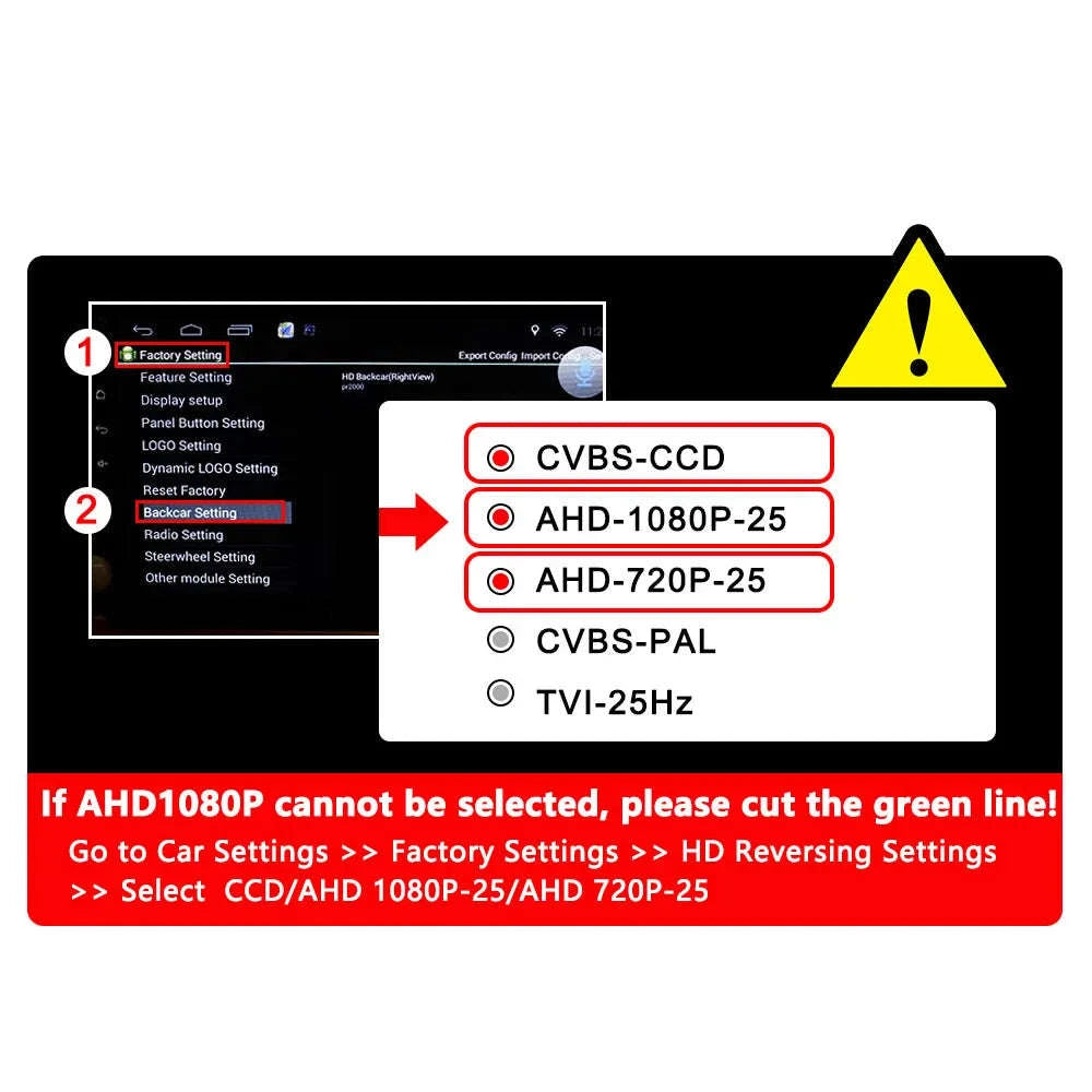 1080P/720P Car Rear View Camera with Night Vision-Dial code 1080P