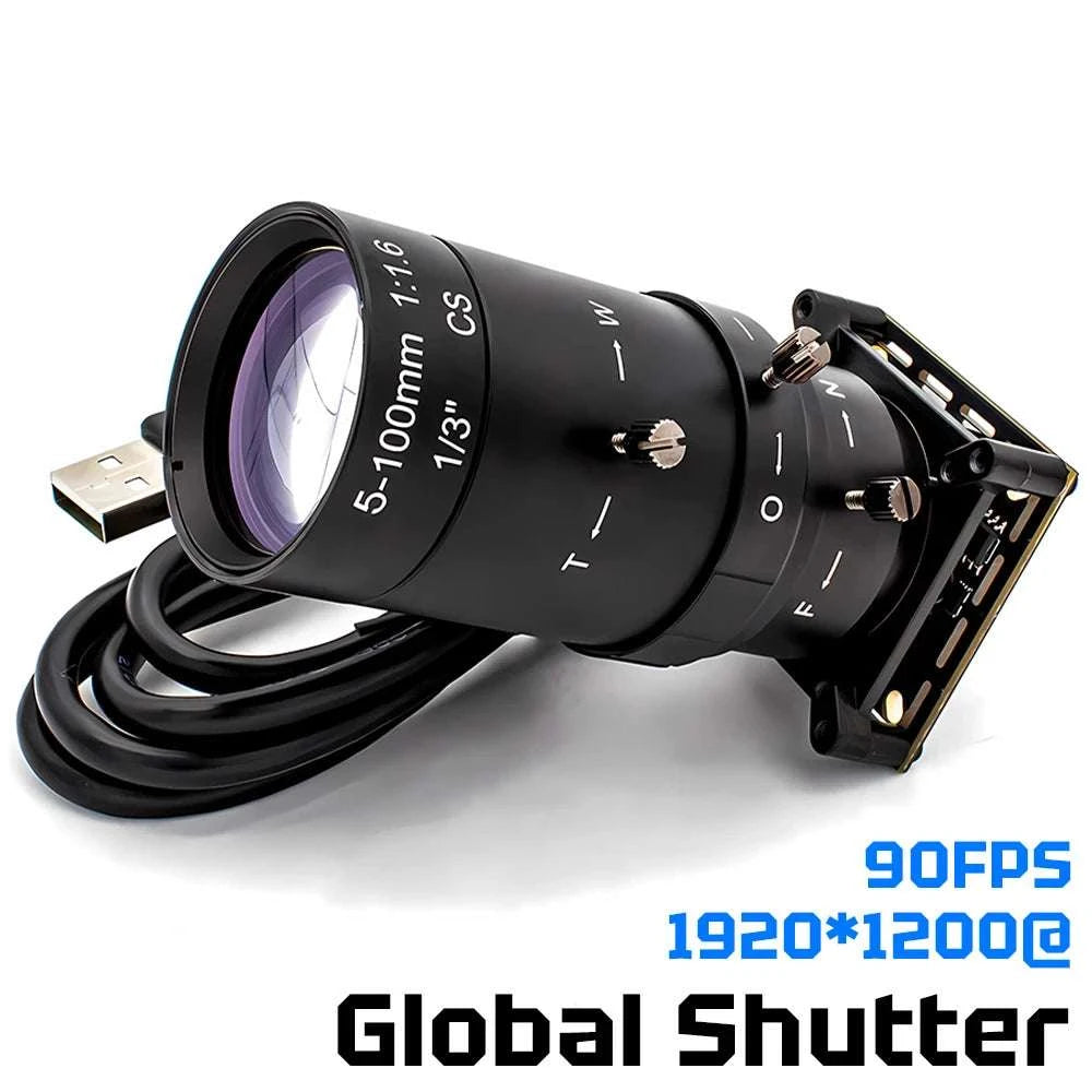 1080P 90FPS Global Shutter USB Camera Module with CS Lens-5-100mm / USB / China Mainland