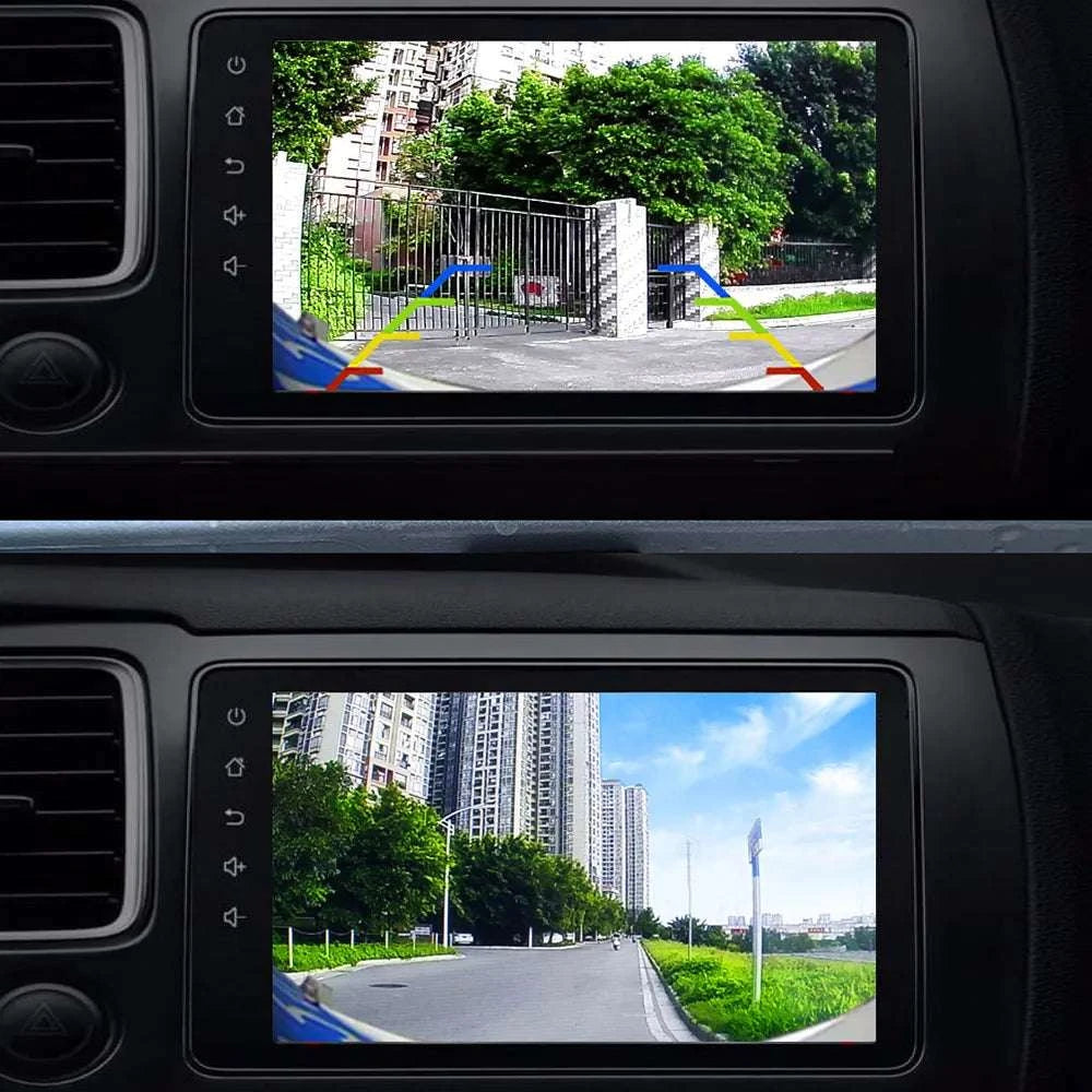 1080P AHD Car Rear View Camera with 180° Fisheye Night Vision-White