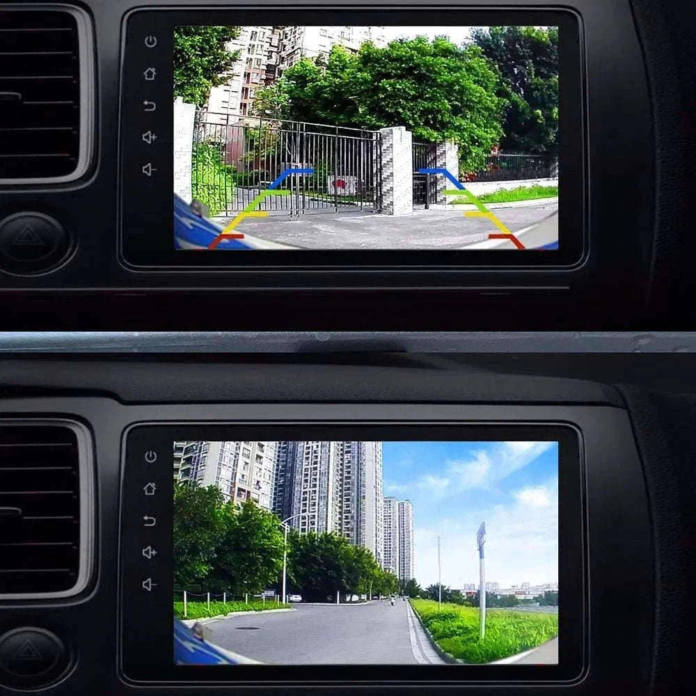 1080P AHD Car Rear View Camera with 180° Fisheye Night Vision-White