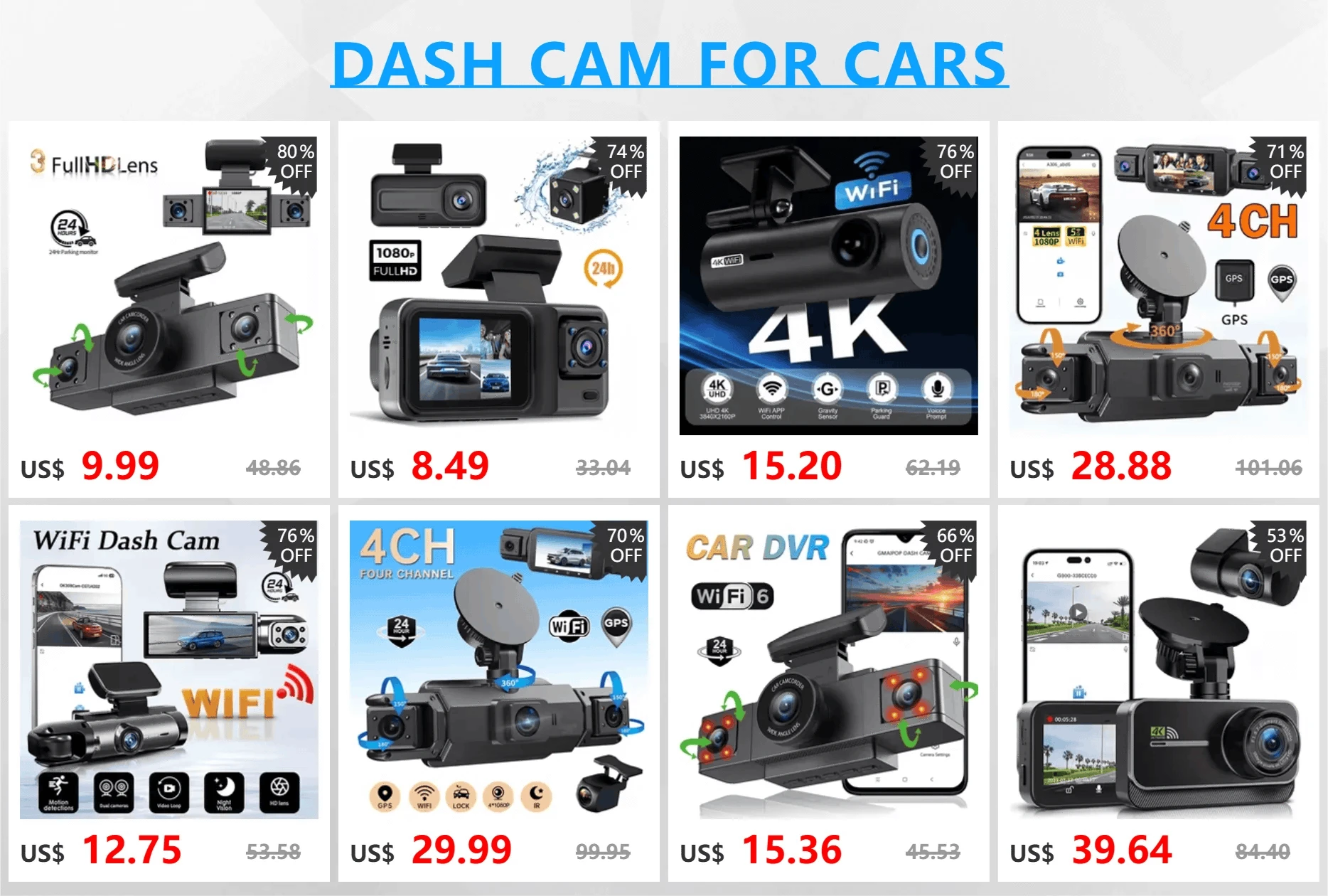 1080P AHD Car Rear View Camera with 4 Pin 2.5mm Jack Waterproof-10m AHD Camera