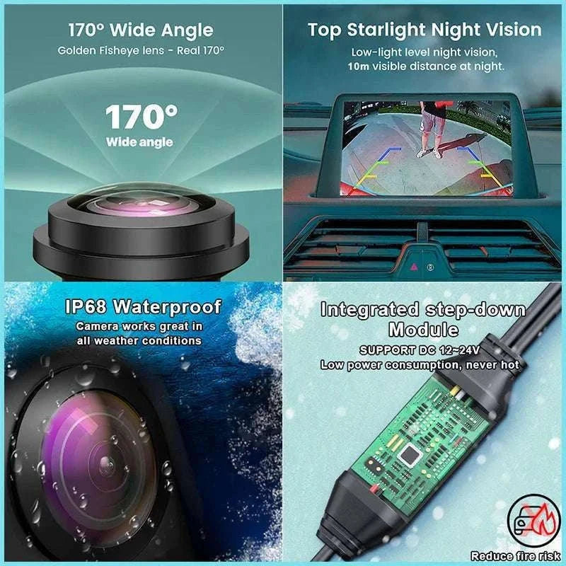 1080P AHD Rear View Camera 170° for Jeep Renegade Fiat Tipo 2015–2019-8400 CCD Track / China Mainland / 12 V