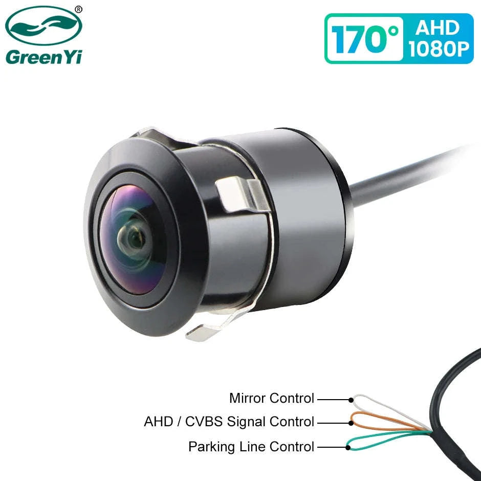 1080P Car Front Rear View Backup Camera 170° Night Vision-Black / AHD1080P