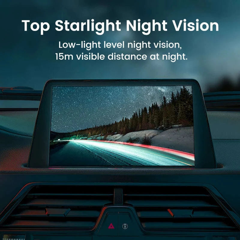 1080P Car Front Rear View Backup Camera 170° Night Vision-Black / AHD1080P