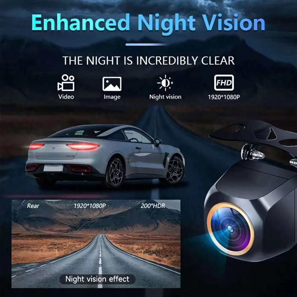 1080P Car Rear View Camera with 200° Fisheye Lens-200 / 12 V