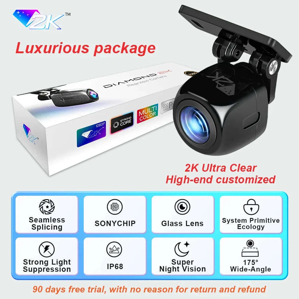 1080P Car Rear View Camera with 200° Fisheye Lens-200 / 12 V
