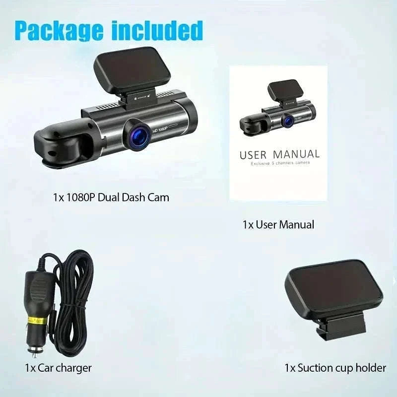 1080P Dash Camera Portable Car DVR for Clear Road Recording-D50 / 64G