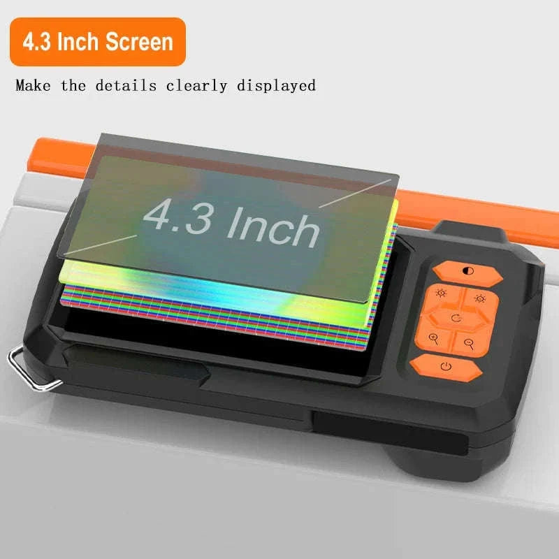 1080P Endoscope Camera with 4.3" Screen & Rigid Cable-20m