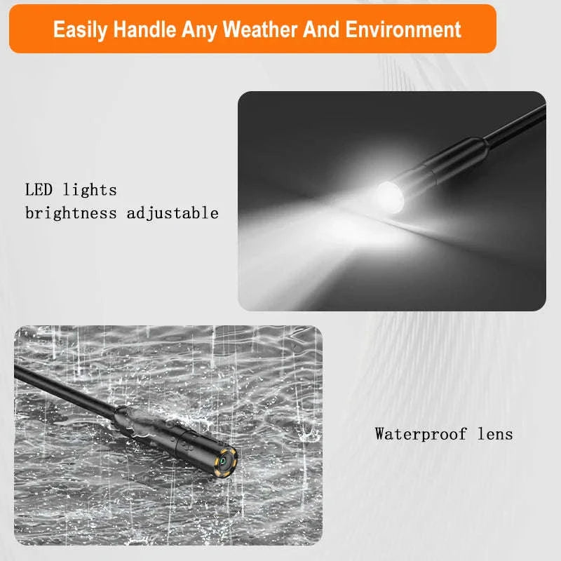 1080P Endoscope Camera with 4.3" Screen & Rigid Cable-20m