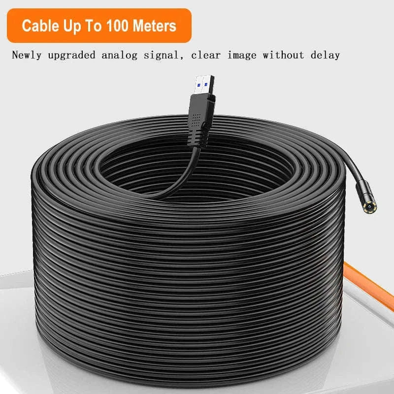 1080P Endoscope Camera with 4.3" Screen & Rigid Cable-20m