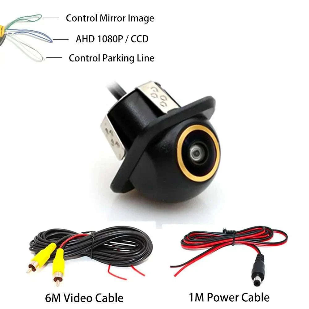 1080P Fisheye Backup Camera with 170° Wide View & Night Vision-
