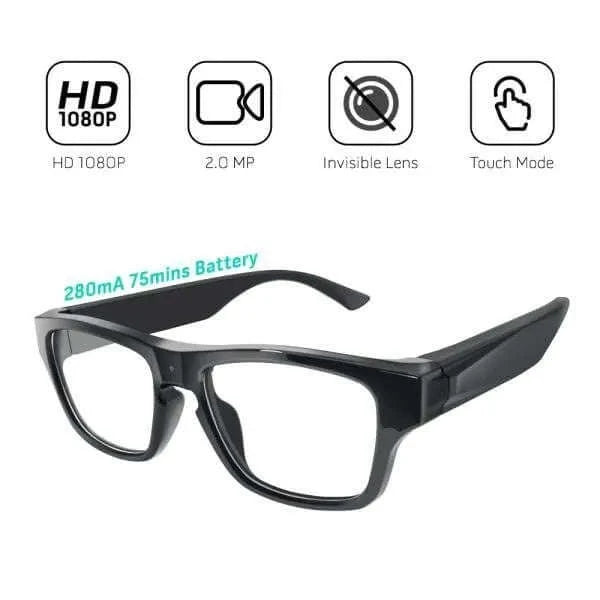 1080P Glasses Mini DVR with Dual Batteries-Default Title
