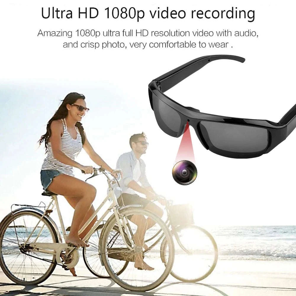 1080P HD Camera Glasses with Audio Recording and 120° Wide Angle-black / China Mainland