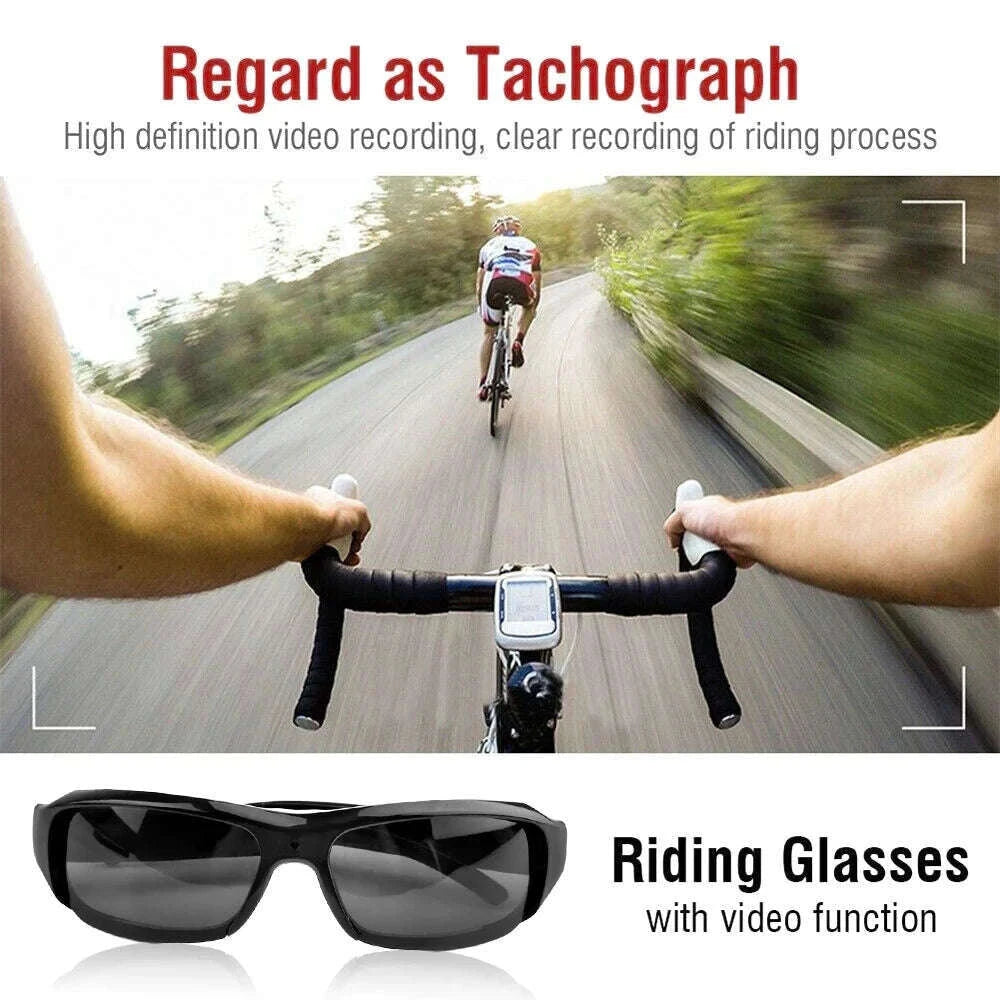 1080P HD Camera Glasses with Audio Recording and 120° Wide Angle-black / China Mainland