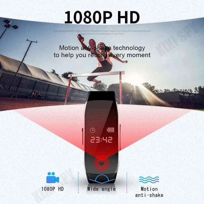 1080P HD Camera Watch with Voice Recorder and One-Click Recording-With otg adapter / 16GB
