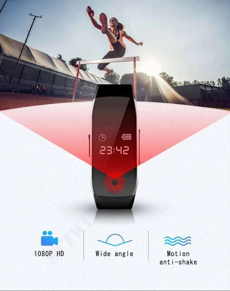 1080P HD Camera Watch with Voice Recorder and One-Click Recording-With otg adapter / 16GB