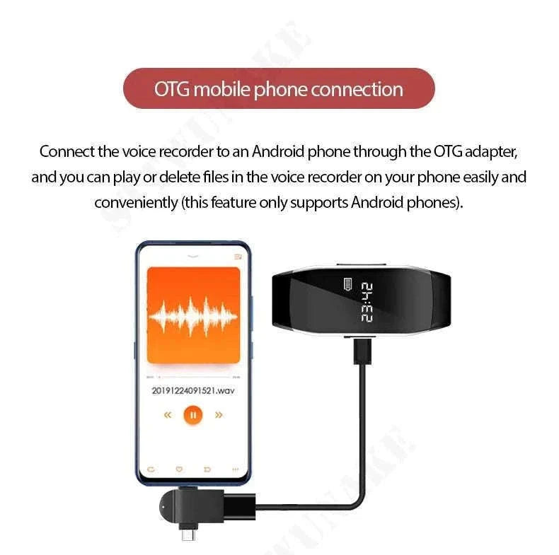 1080P HD Camera Watch with Voice Recorder and One-Click Recording-With otg adapter / 16GB