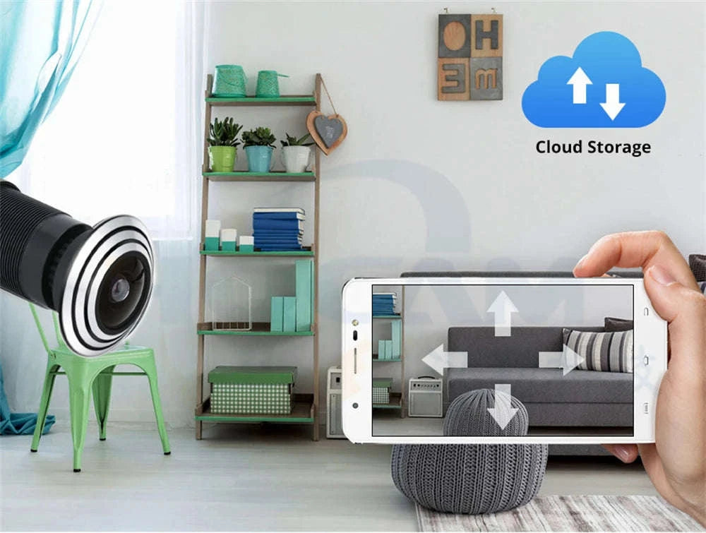 1080P HD Door Peephole POE IP Camera-8G(add POE) / 1.7mm