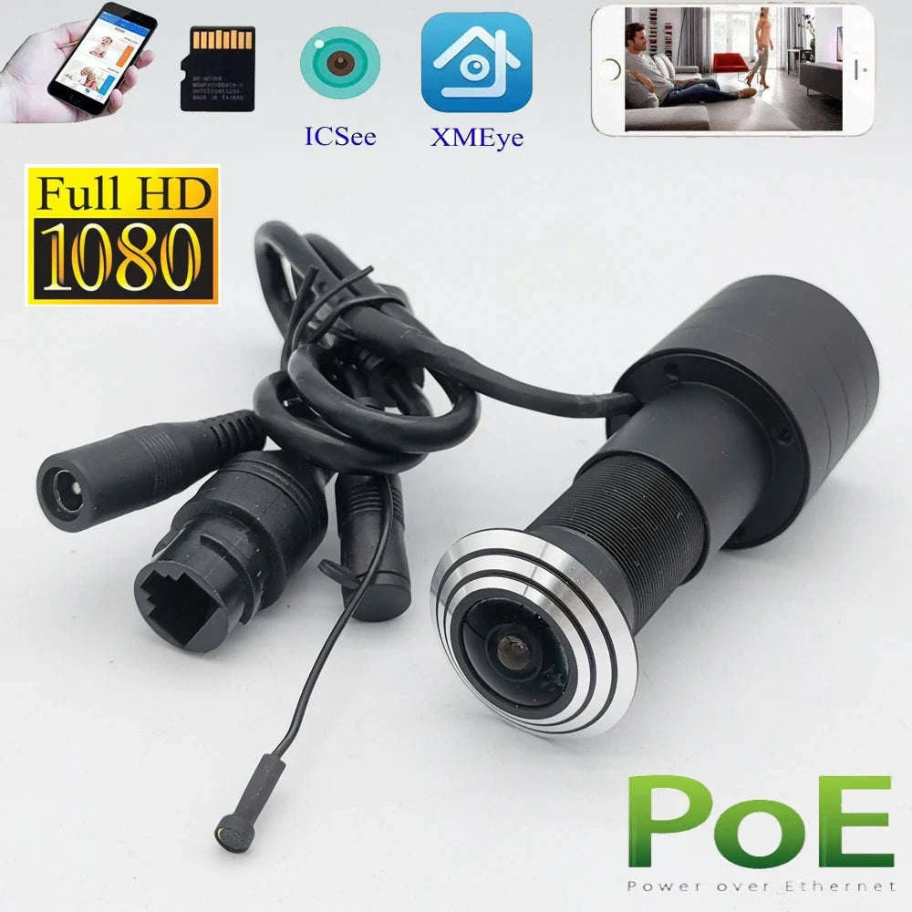 1080P HD Door Peephole POE IP Camera-8G(add POE) / 1.7mm