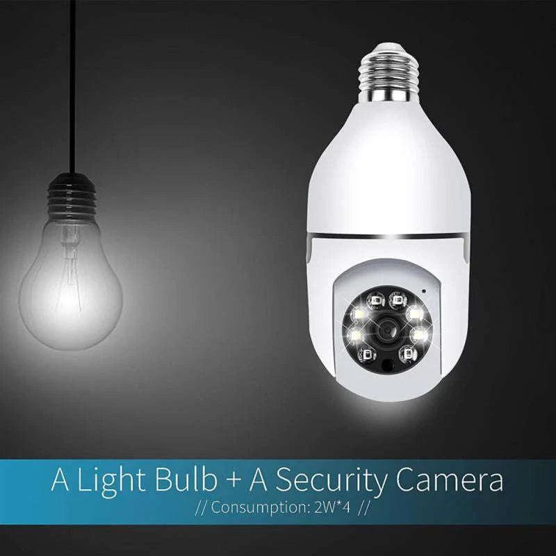1080P HD E27 Bulb Security Camera WiFi-White