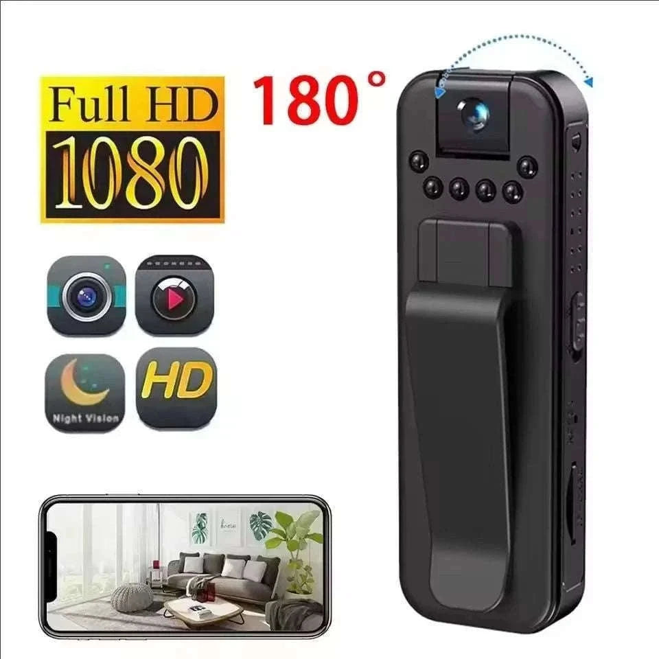 1080P HD Mini Camera with Night Vision-black / Without TF Card