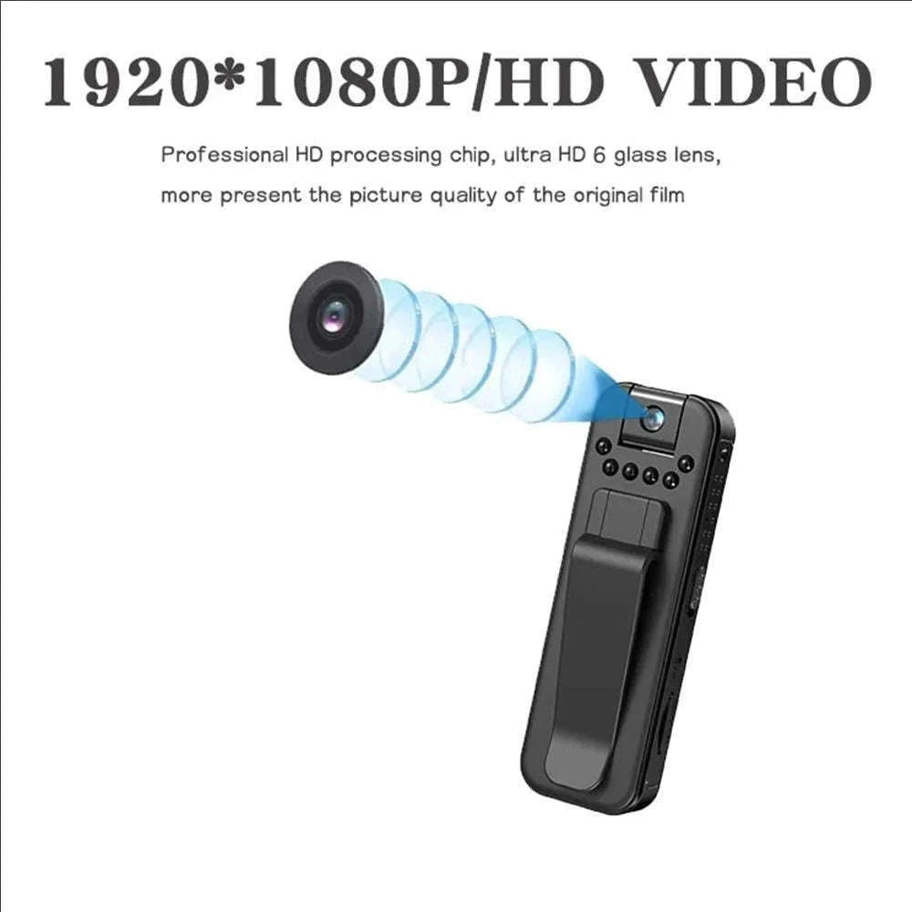 1080P HD Mini Camera with Night Vision-black / Without TF Card