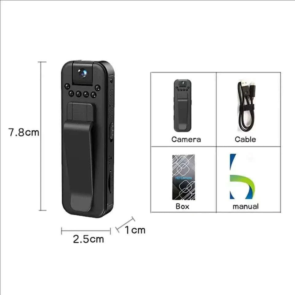 1080P HD Mini Camera with Night Vision-black / Without TF Card
