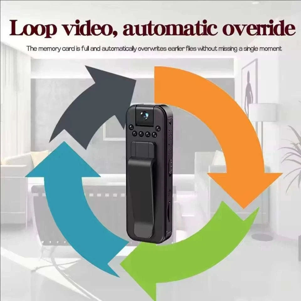 1080P HD Mini Camera with Night Vision-black / Without TF Card