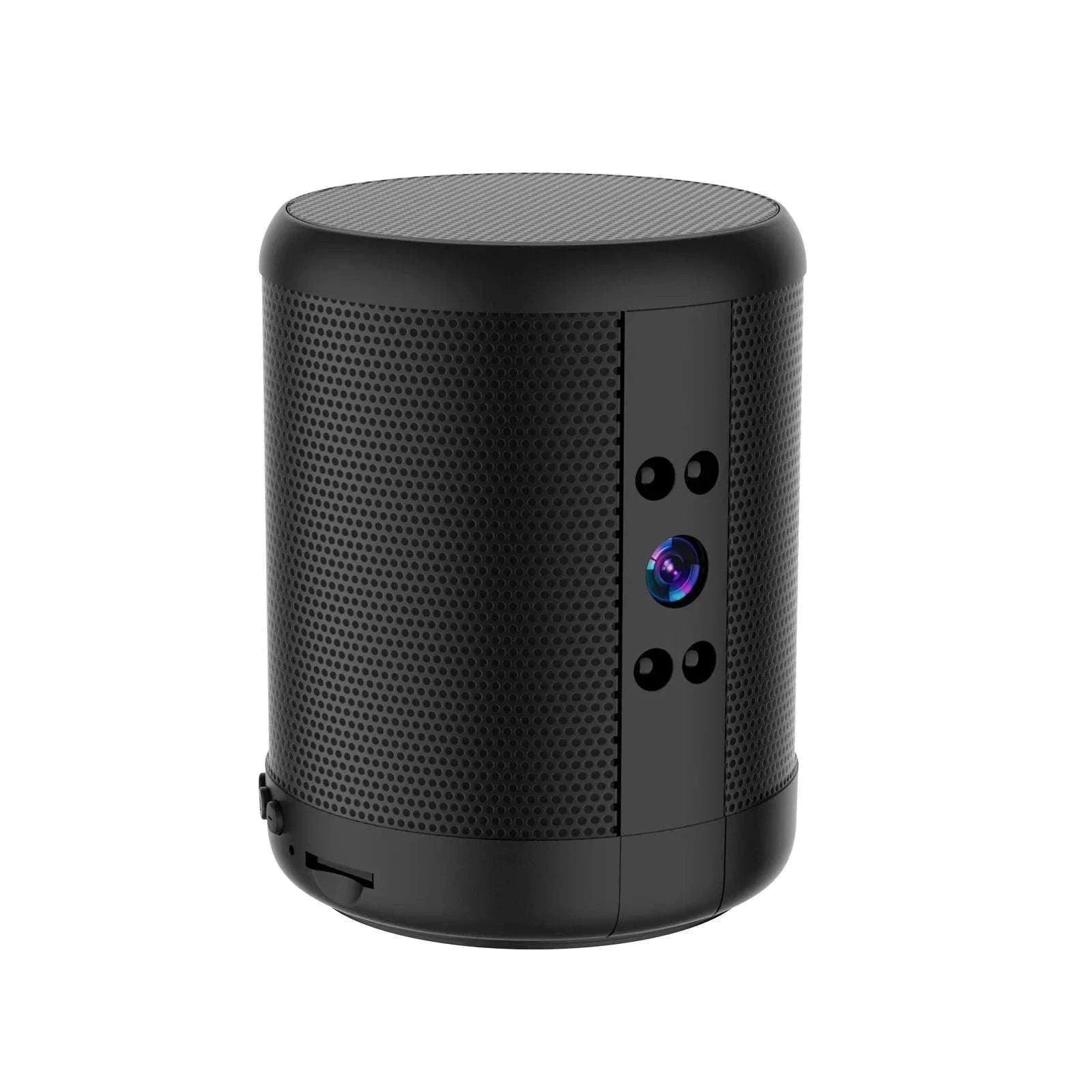 1080P HD Mini WiFi Camera Bluetooth Speaker with Night Vision-Black / only camera