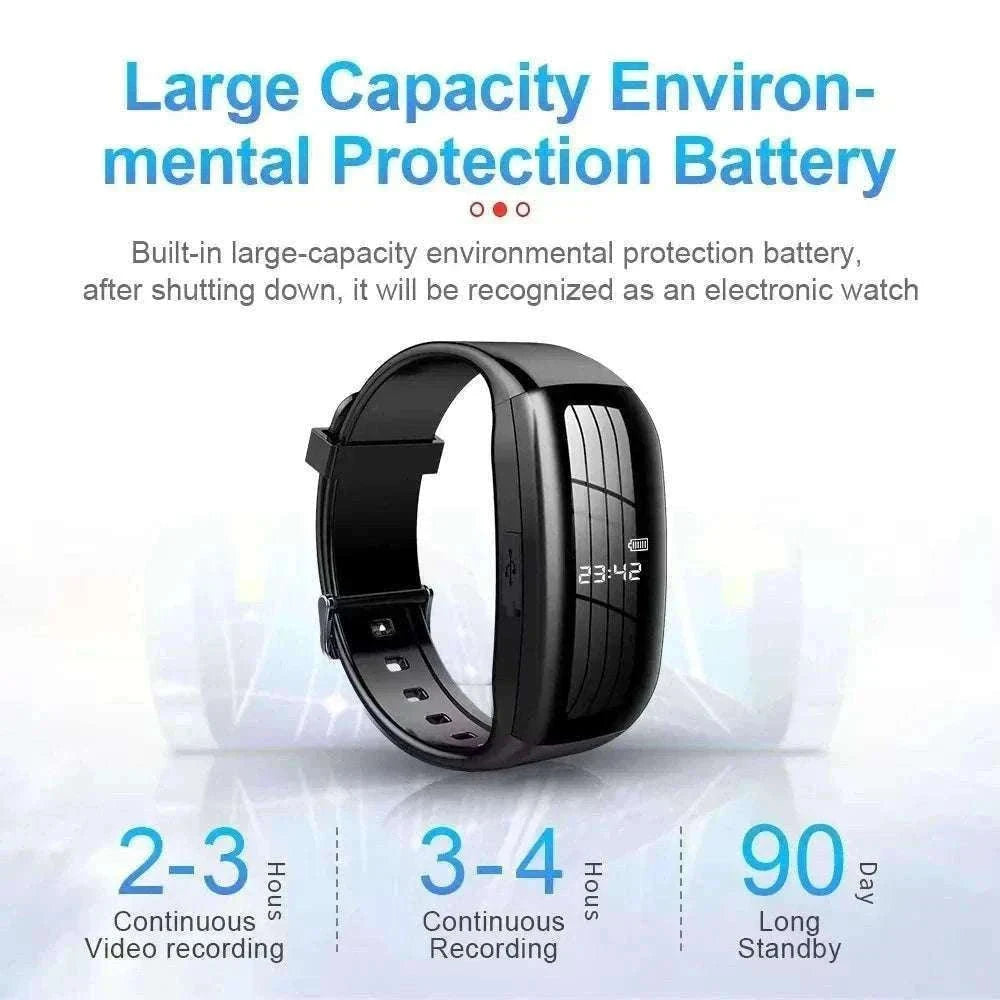 1080P HD Recording Watch with Video, Voice Recorder & Photo Capture-black / 16 GB