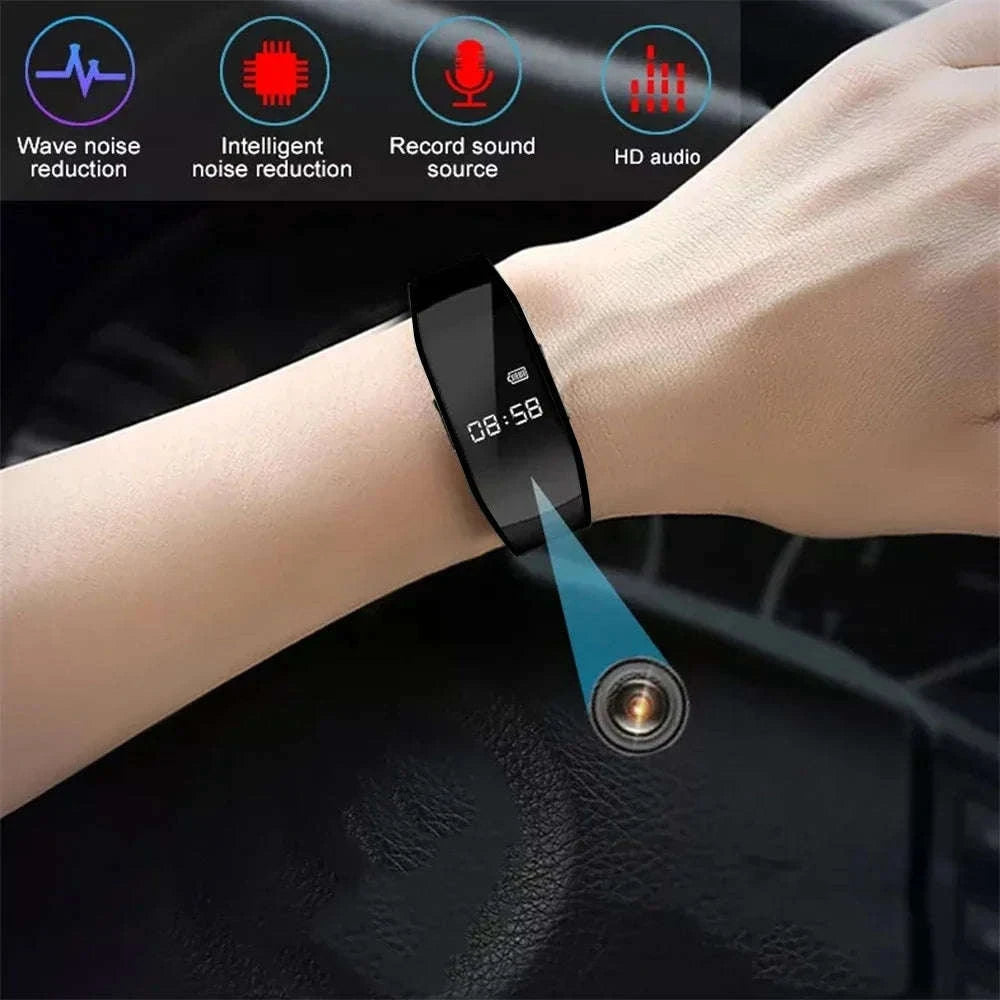 1080P HD Recording Watch with Video, Voice Recorder & Photo Capture-black / 8 GB