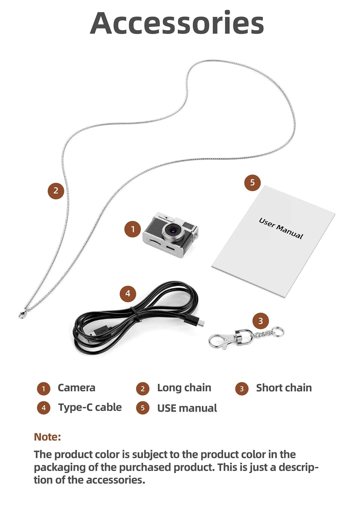 1080P HD Retro Thumb Camera Mini Keychain Wearable Recorder-G1 White / 8GB TF CARD