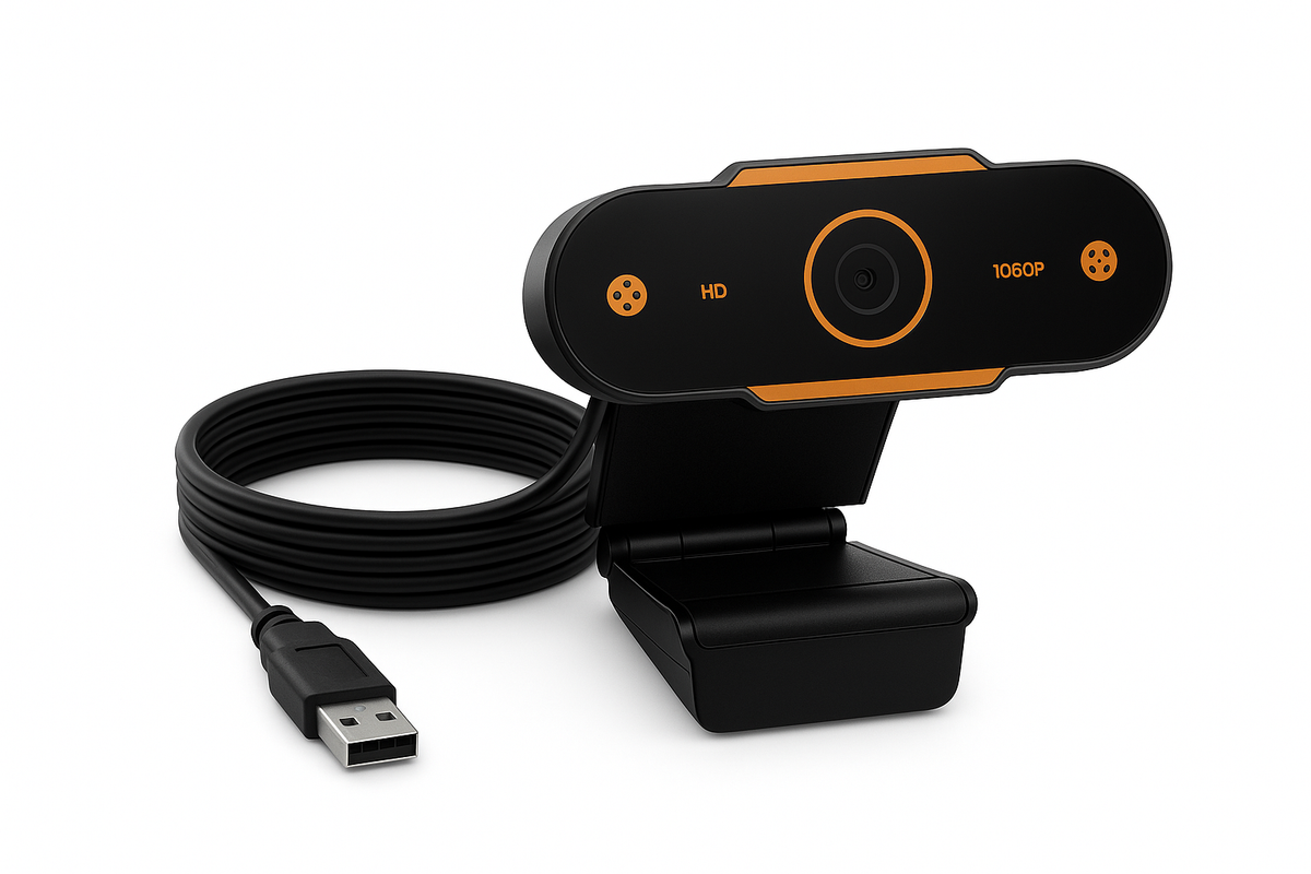 1080P HD USB Webcam with Microphone, Auto Focus, Plug and Play