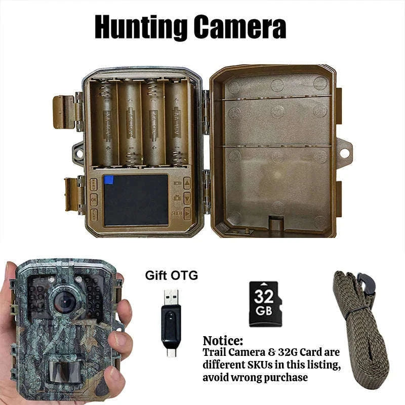 1080P Hunting Camera with Night Vision, 120° Detection, IP65-2PCS DL003 None card / China Mainland