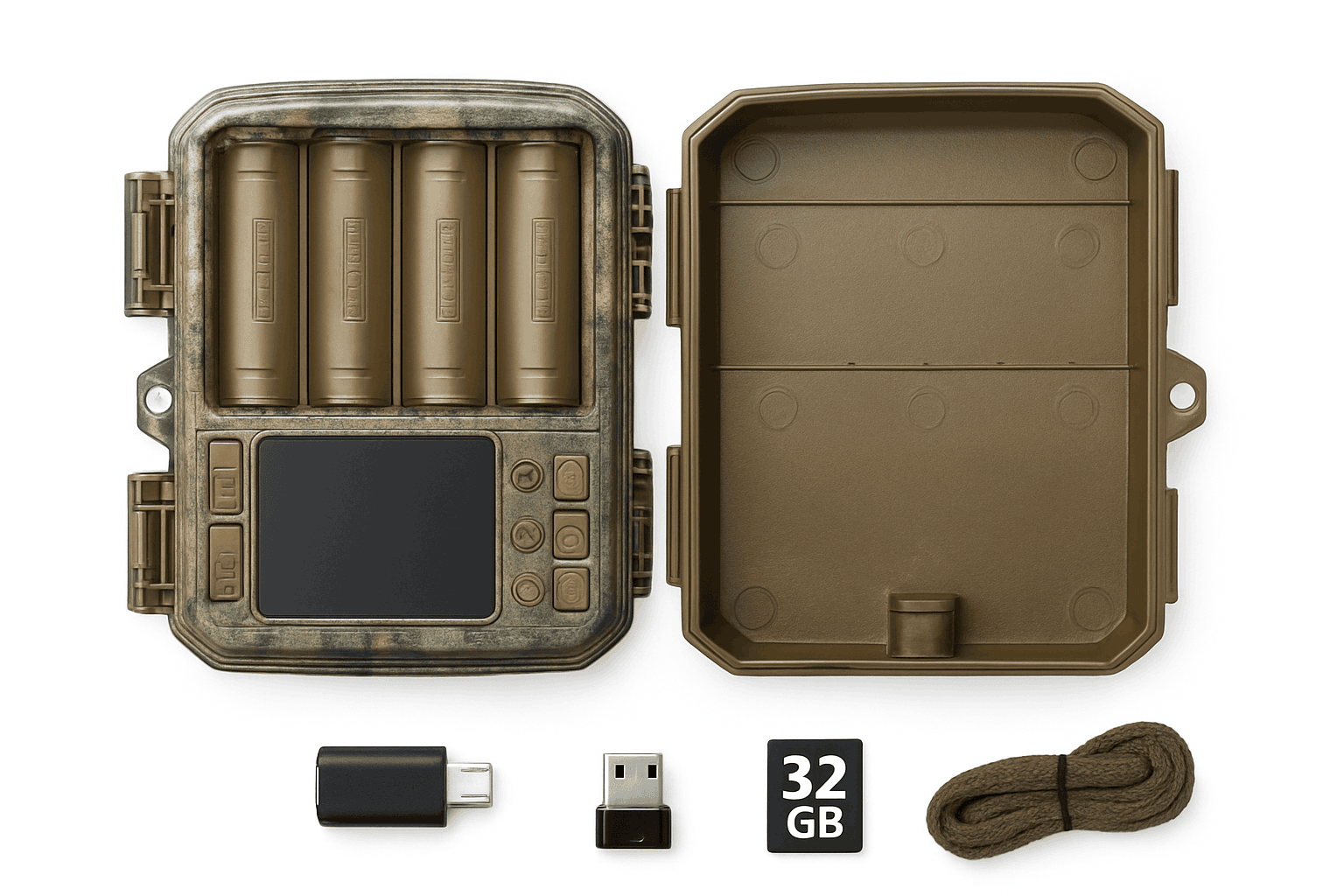 1080P Hunting Camera with Night Vision, 120° Detection, IP65-2PCS DL003 None card / China Mainland