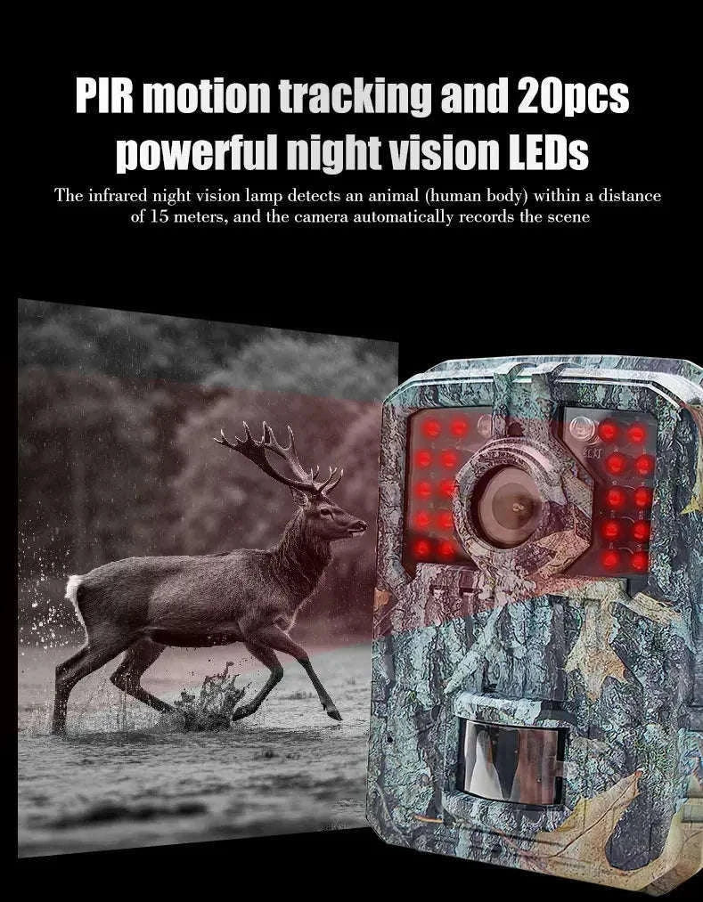 1080P Hunting Camera with Night Vision, 120° Detection, IP65-2PCS DL003 None card / China Mainland