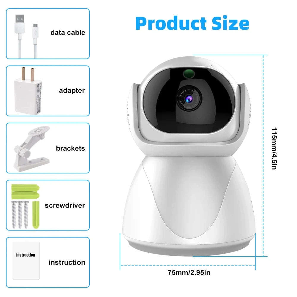 1080P Indoor WiFi Security Camera with 360° Tracking-1 / United States