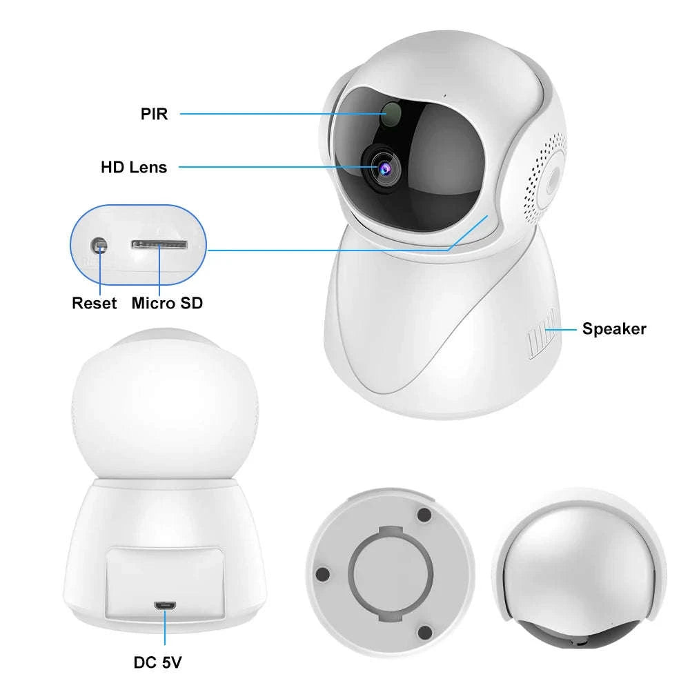 1080P Indoor WiFi Security Camera with 360° Tracking-1 / United States