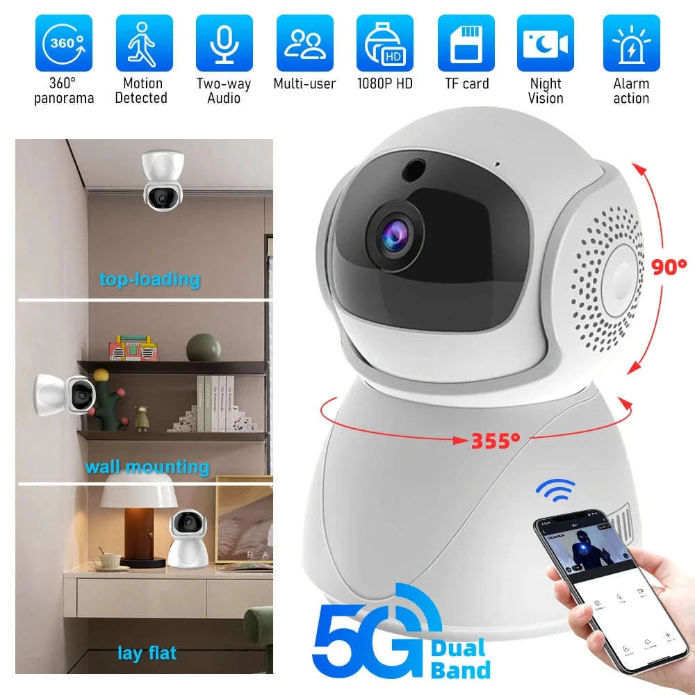 1080P Indoor WiFi Security Camera with 360° Tracking-1 / United States
