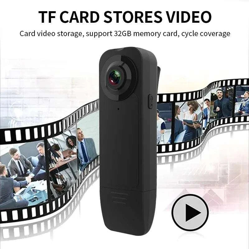 1080P Mini Body Camera A18 with Night Vision & Loop Recording-black / 32GB