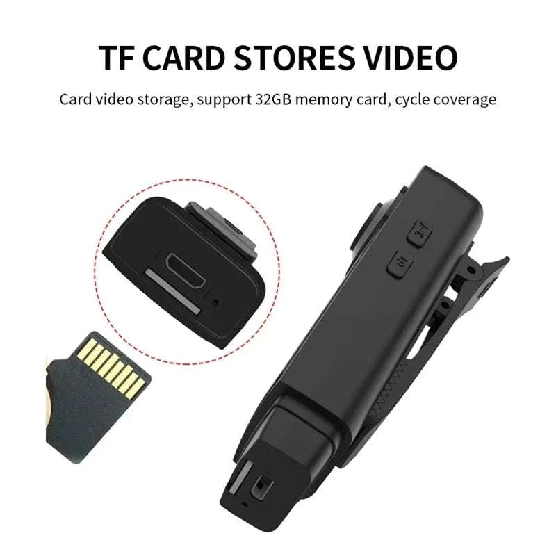 1080P Mini Body Camera A18 with Night Vision & Loop Recording-black / 32GB