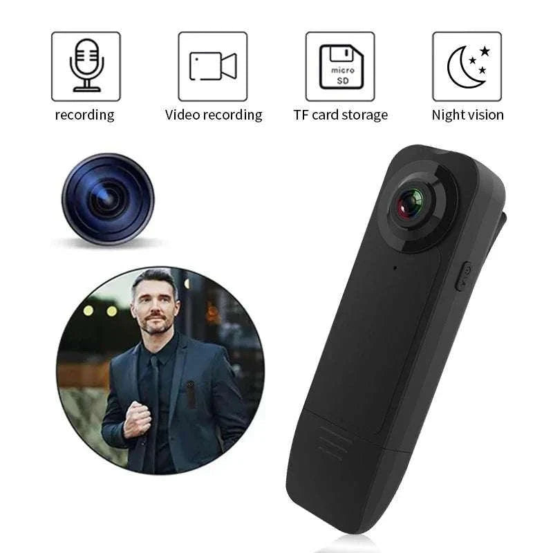 1080P Mini Body Camera A18 with Night Vision & Loop Recording-black / 32GB