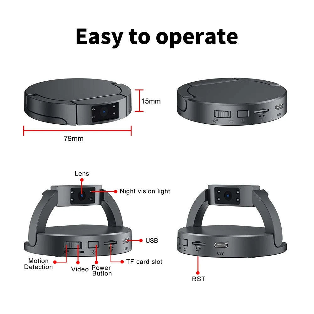 1080P Mini Camera with Motion Detection and 9-10 Hour Battery-MD35 / Only Camera