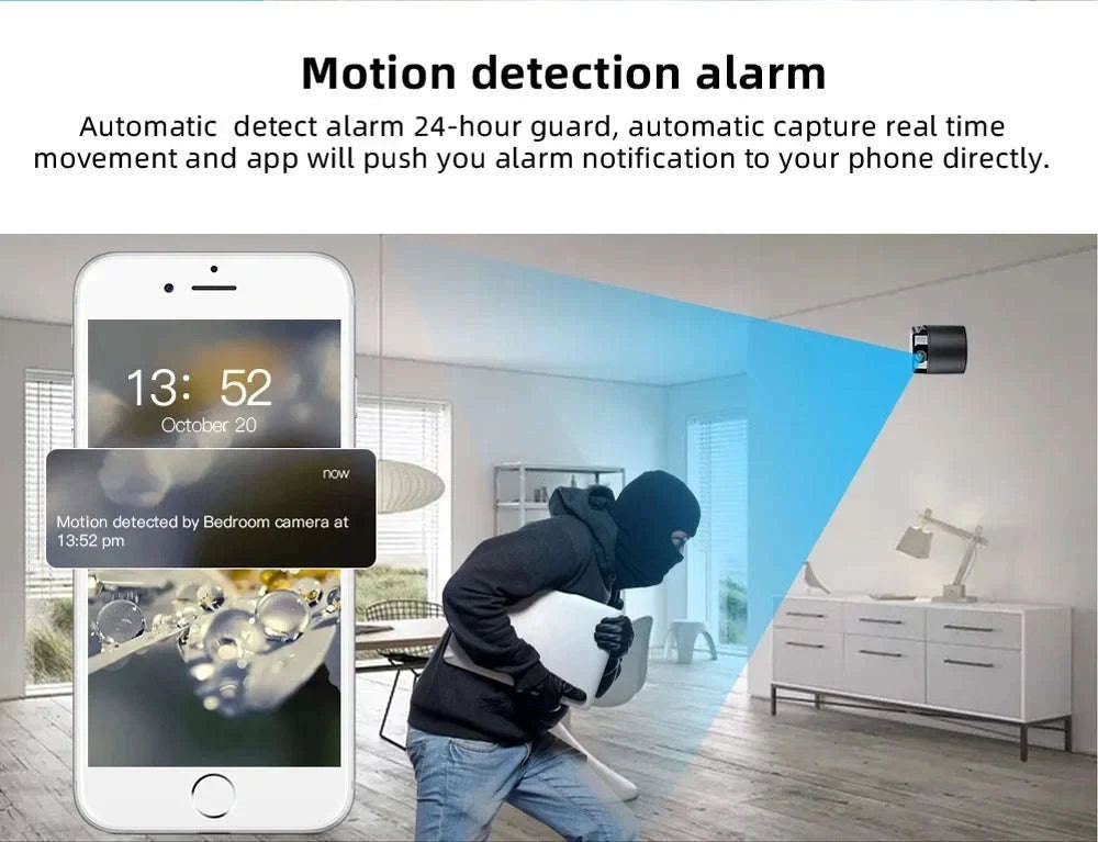 1080P Mini HD Camera Wireless WiFi Security Cam with Night Vision-Wifi mini cam / cam add 8gb card